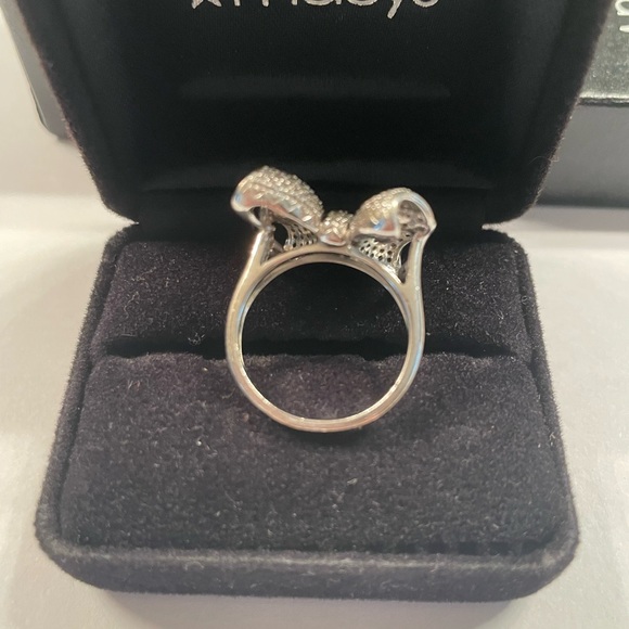 Diamond Bow Ring size 7 - Picture 2 of 3